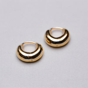 Gold Plated Silver Crescent Hoops