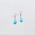 Turquoise and Pink Sapphire Drop Earrings