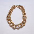 Vintage Givenchy Gold Chain Necklace with Rhinestones