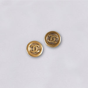Vintage Chanel Gold Clip-on Earrings