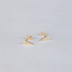 9ct Gold Triangle Studs
