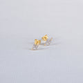 Lightning Bolt Stud Earrings with Diamond