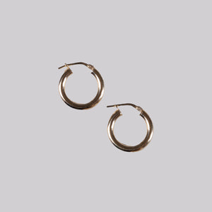 Tube Hinged Hoop Earrings in Gold & Silver