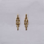 18ct Gold Plated Chain Stud Earrings