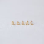 Initial Stud Earrings