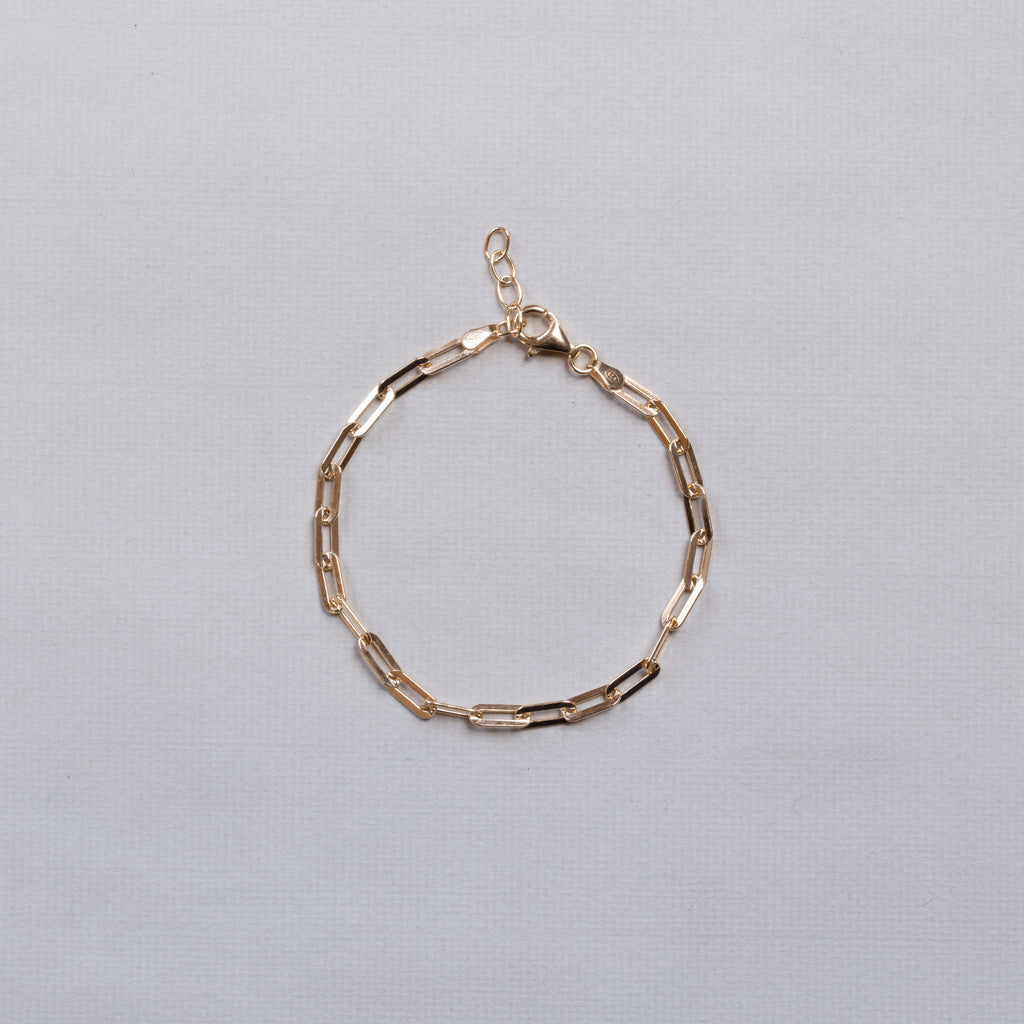 Gold-Plated Silver Chain Bracelet