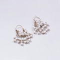Gold Plated Wire Earrings with Pearls
