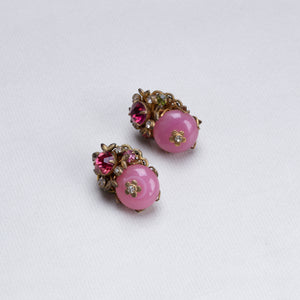Vintage Pink Necklace and Earrings
