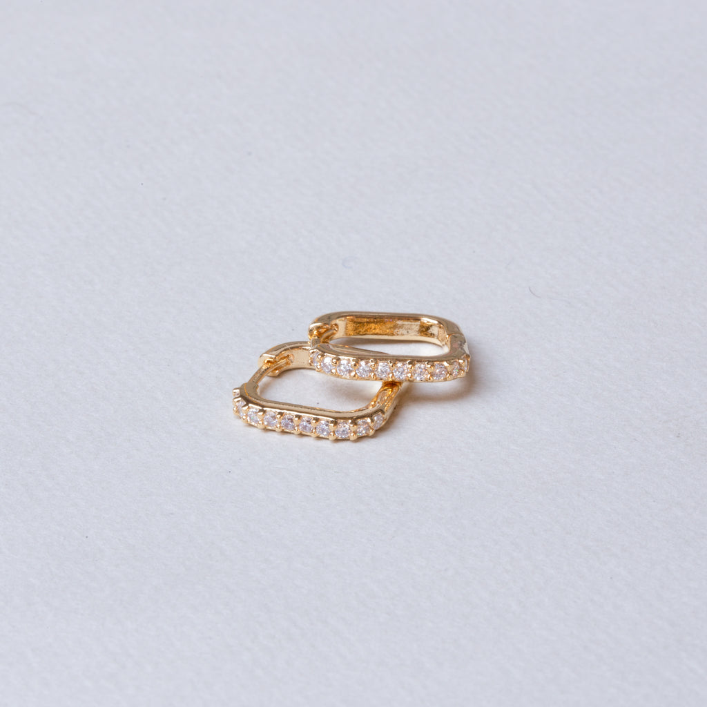 Square Huggie Earrings