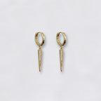 Sparkling Spike Hoop Earrings