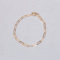 Gold-Plated Silver Chain Bracelet with T-bar