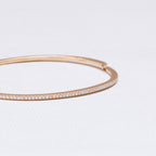 18ct Gold Flat Bangle Bracelet with Diamonds