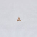 Gold Diamond Letter Stud Earring