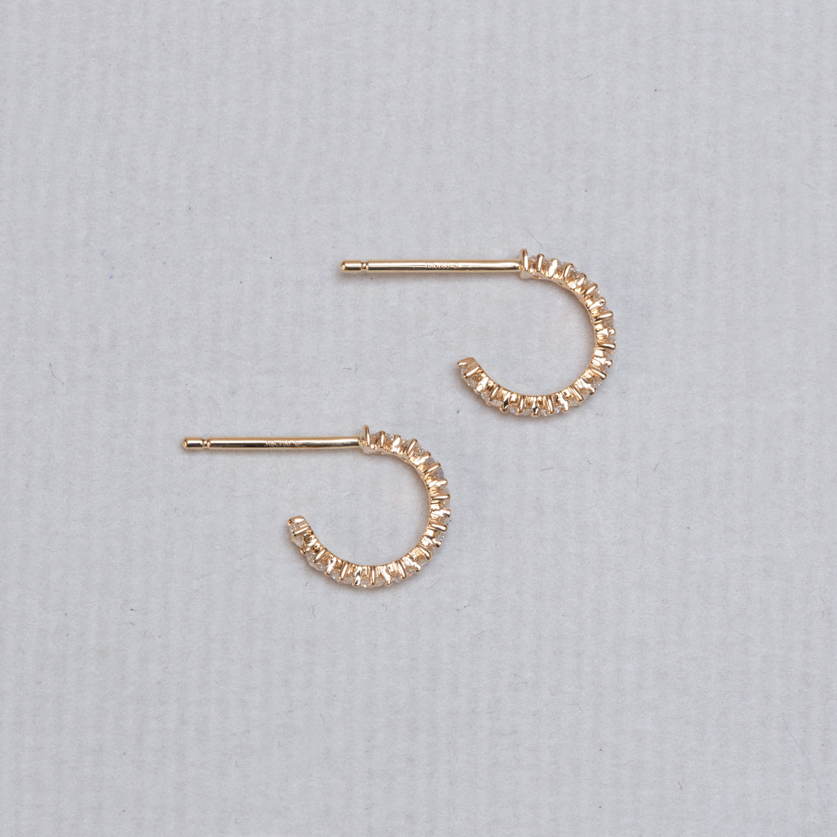 Open Hoop Diamond Earrings