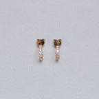 Open Hoop Diamond Earrings