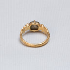 Gold Leaf Ring with Rustic Diamond