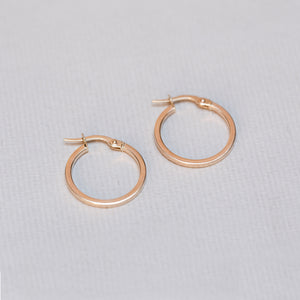 Large Gold Square Edged Hoops