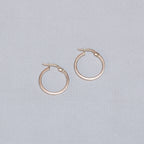 Large Gold Square Edged Hoops