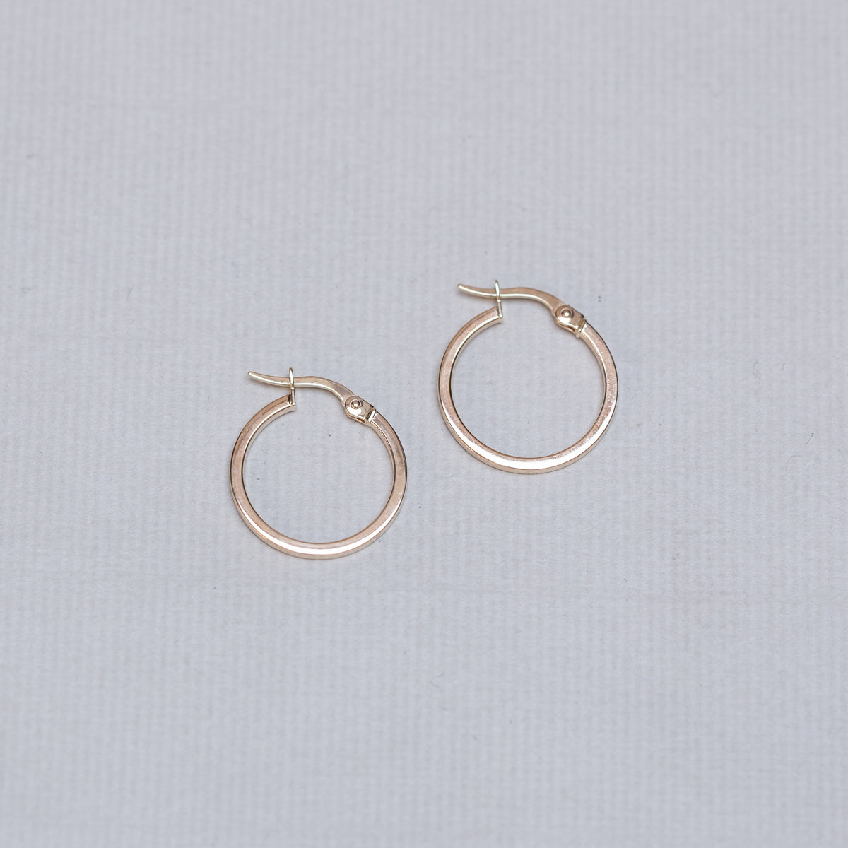 Large Gold Square Edged Hoops