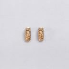 Vintage Textured Gold Clip-on Earrings