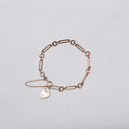 Georg Jensen 9ct Gold Heart Charm Chain Bracelet