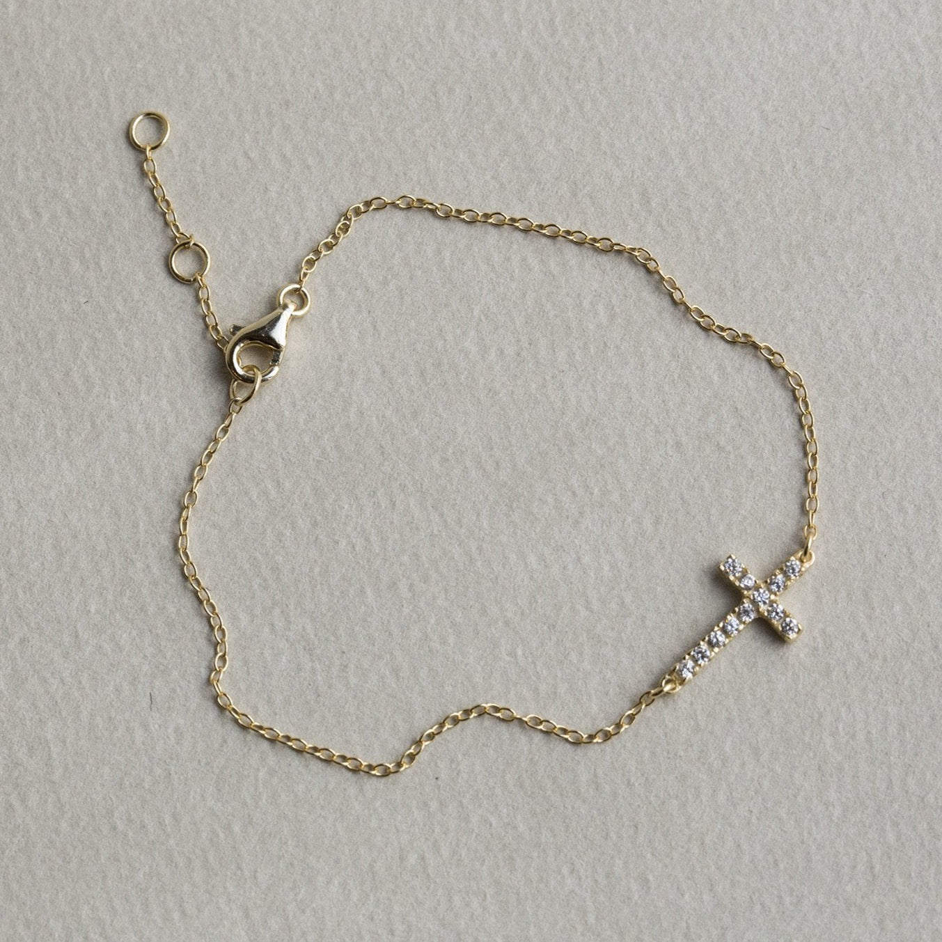 Horizontal on sale cross bracelet