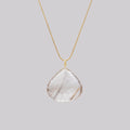 9ct Gold Chain Necklace with Rutilated Quartz