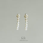 the small pearl Aga hoops front view