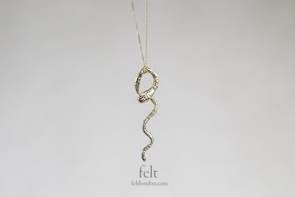 delicate wavy snake necklace, one of the most popular necklaces at felt!