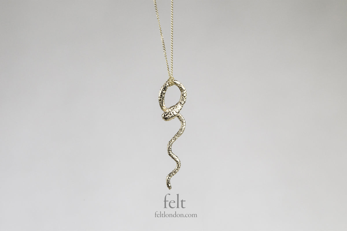delicate wavy snake necklace, one of the most popular necklaces at felt!