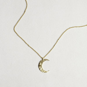 Large Crescent Moon Necklace 
