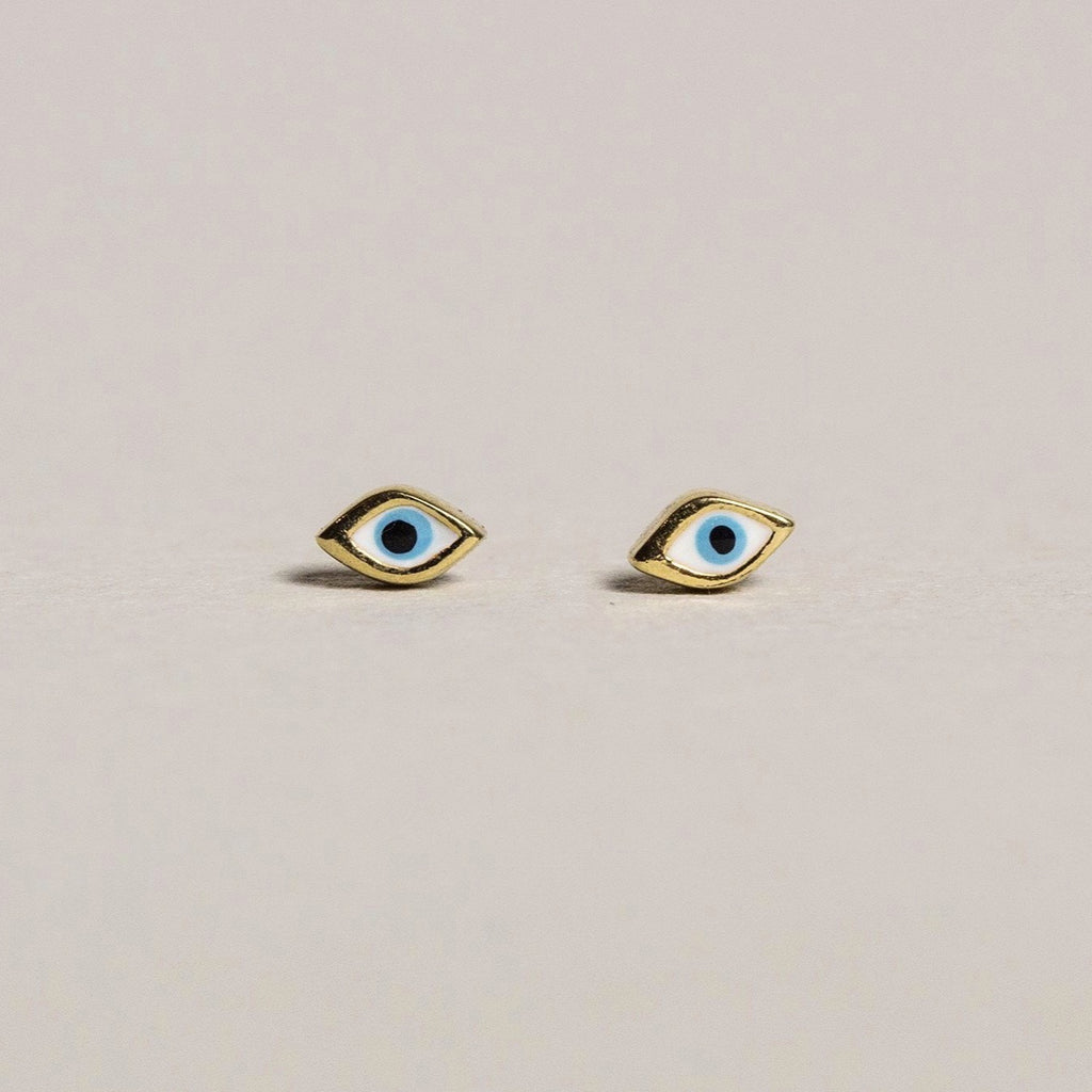 fantastic 'evil eye' micro studs brilliant for multi-pierced! 