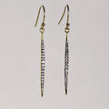 fabulous fancy crystal bars with oxidised silver in the middle and gold plated all around
