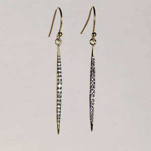 fabulous fancy crystal bars with oxidised silver in the middle and gold plated all around