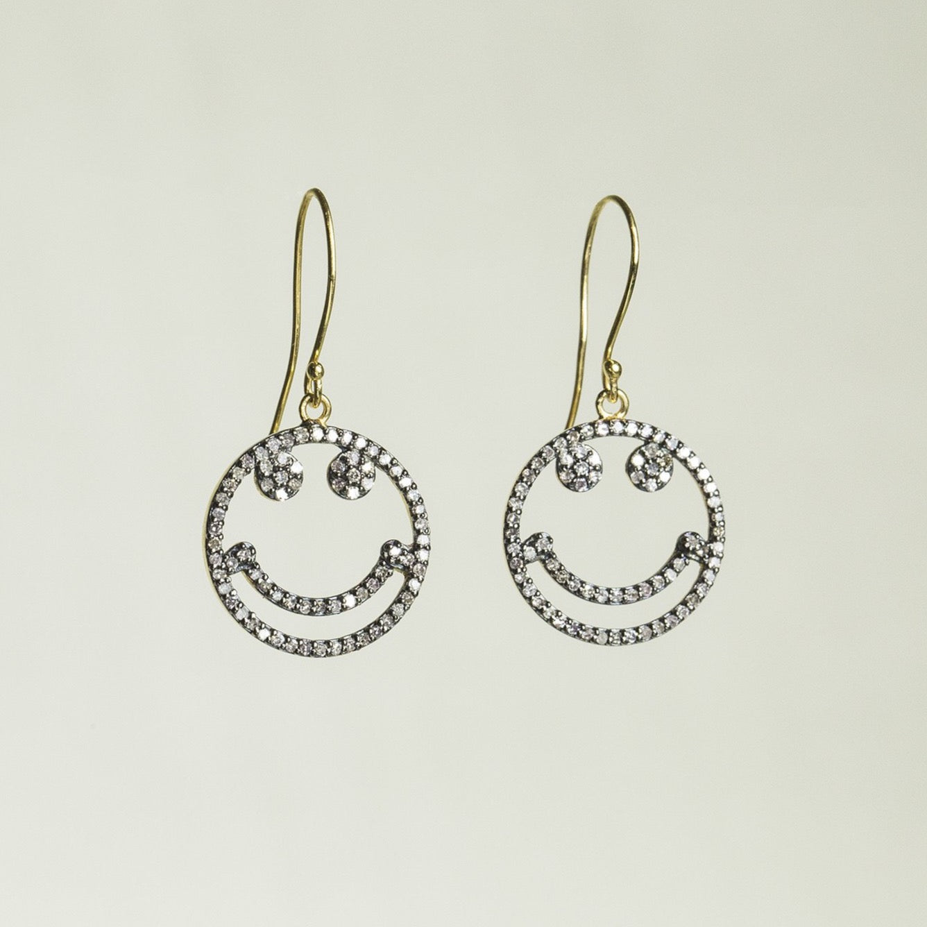 can't stop smiling earrings with real diamonds