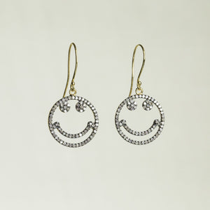 can't stop smiling earrings with real diamonds