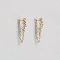 Constellation Gold Chain Diamond Stud Earrings