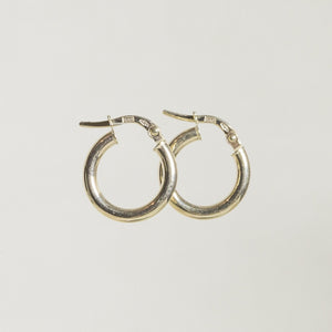 slightly different - lovely round edged hoops in real gold also available on our website