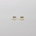 micro square studs in all their glory