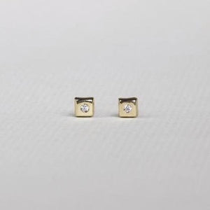micro square studs in all their glory
