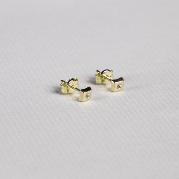 Square crystal stud on sale earrings