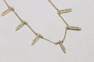 Celine Daoust's exquisite diamond necklace set in 14ct yellow gold