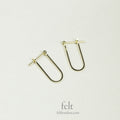 delicate and different 'U' shaped hoops from e.m. Mehem