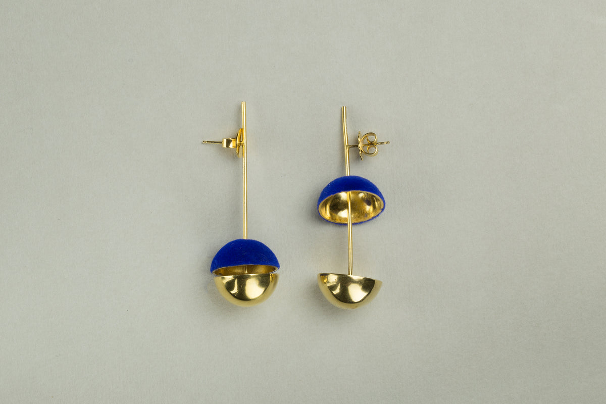 Space Cut Earrings with Engraving