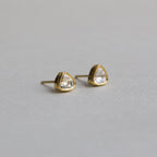the foiled backs enhance the naturally shimmery rose cut diamonds 