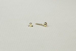 Gold and Pink Diamond Cartilage Screw Back Earring