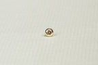 Gold and Pink Diamond Cartilage Screw Back Earring