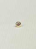 Gold and Pink Diamond Cartilage Screw Back Earring