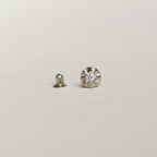 eclectic, vintage inspired starburst earring in white gold