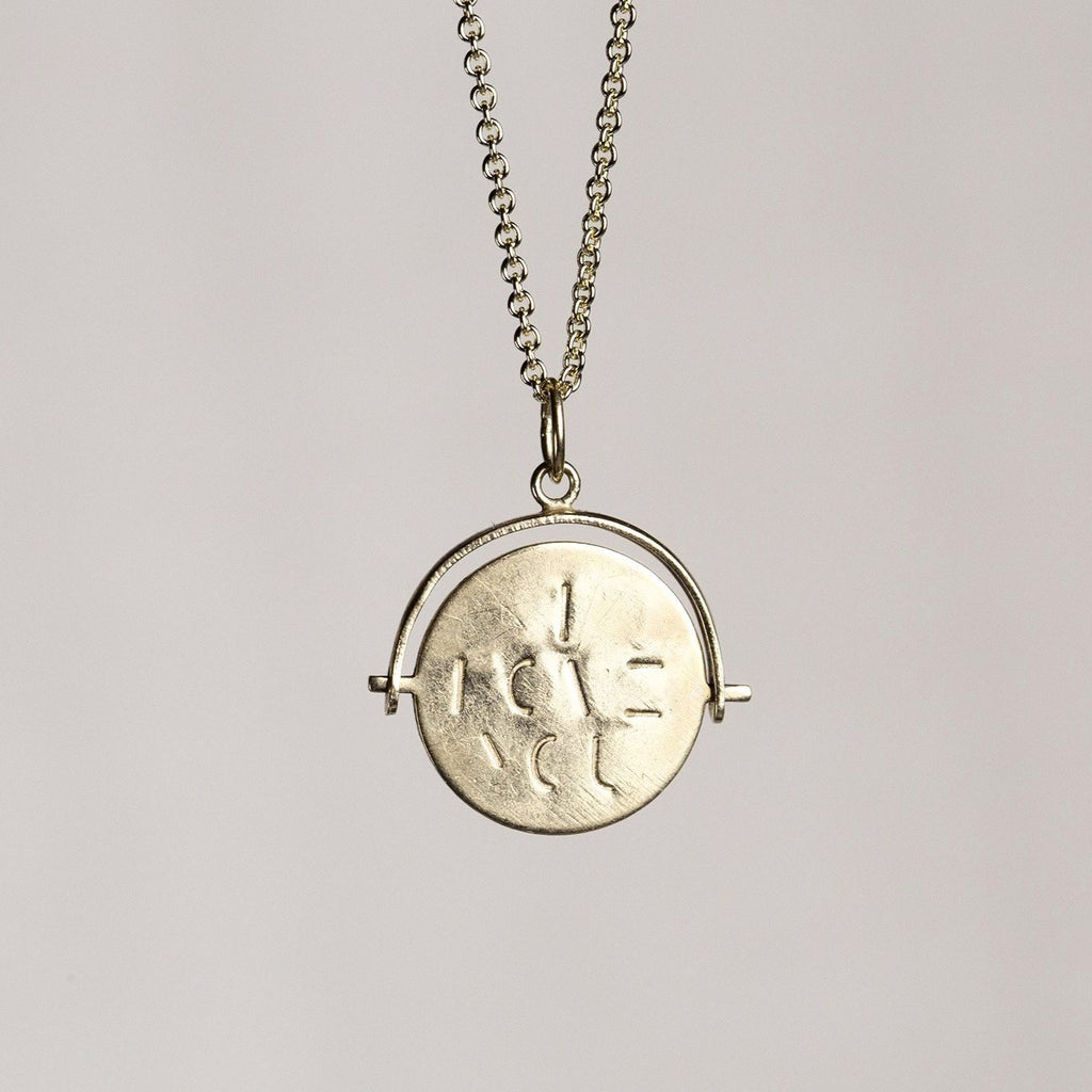 Another vintage gold I Love You charm necklace also available here at felt